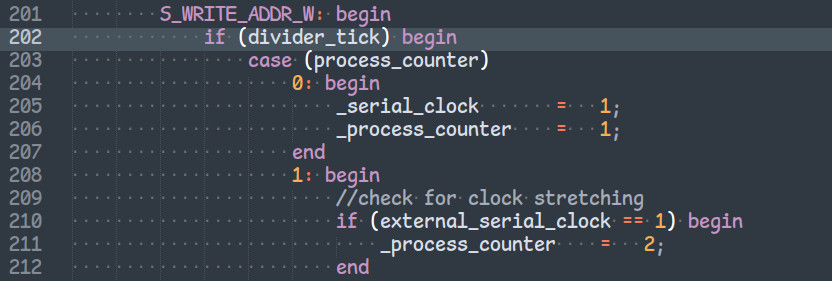 Figure 4. Main state machine only executes when divider tick is high